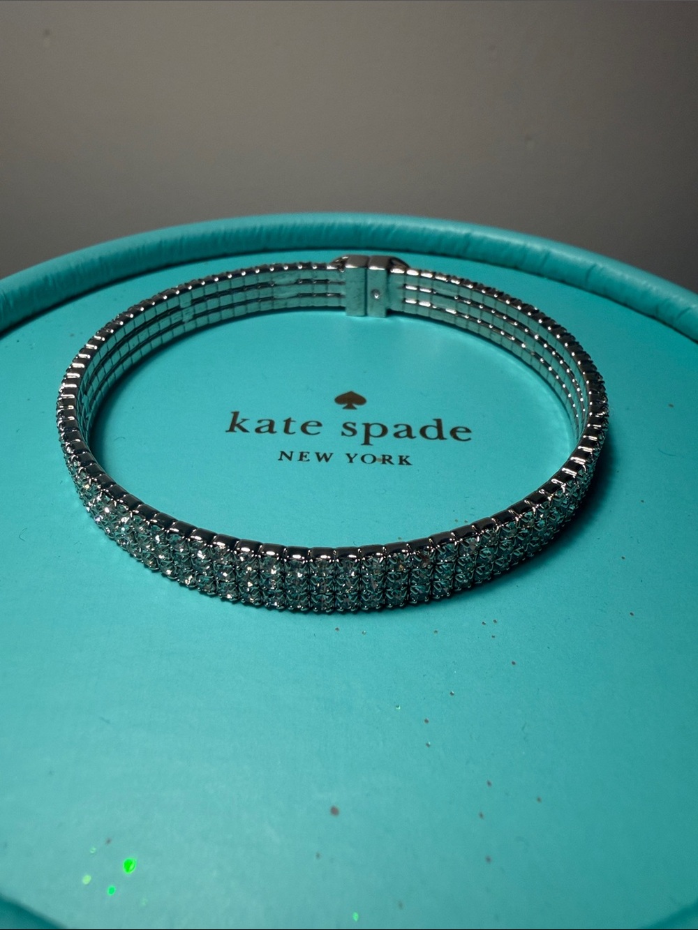 Kate spade Silver Crystal Row Stretch Bracelet